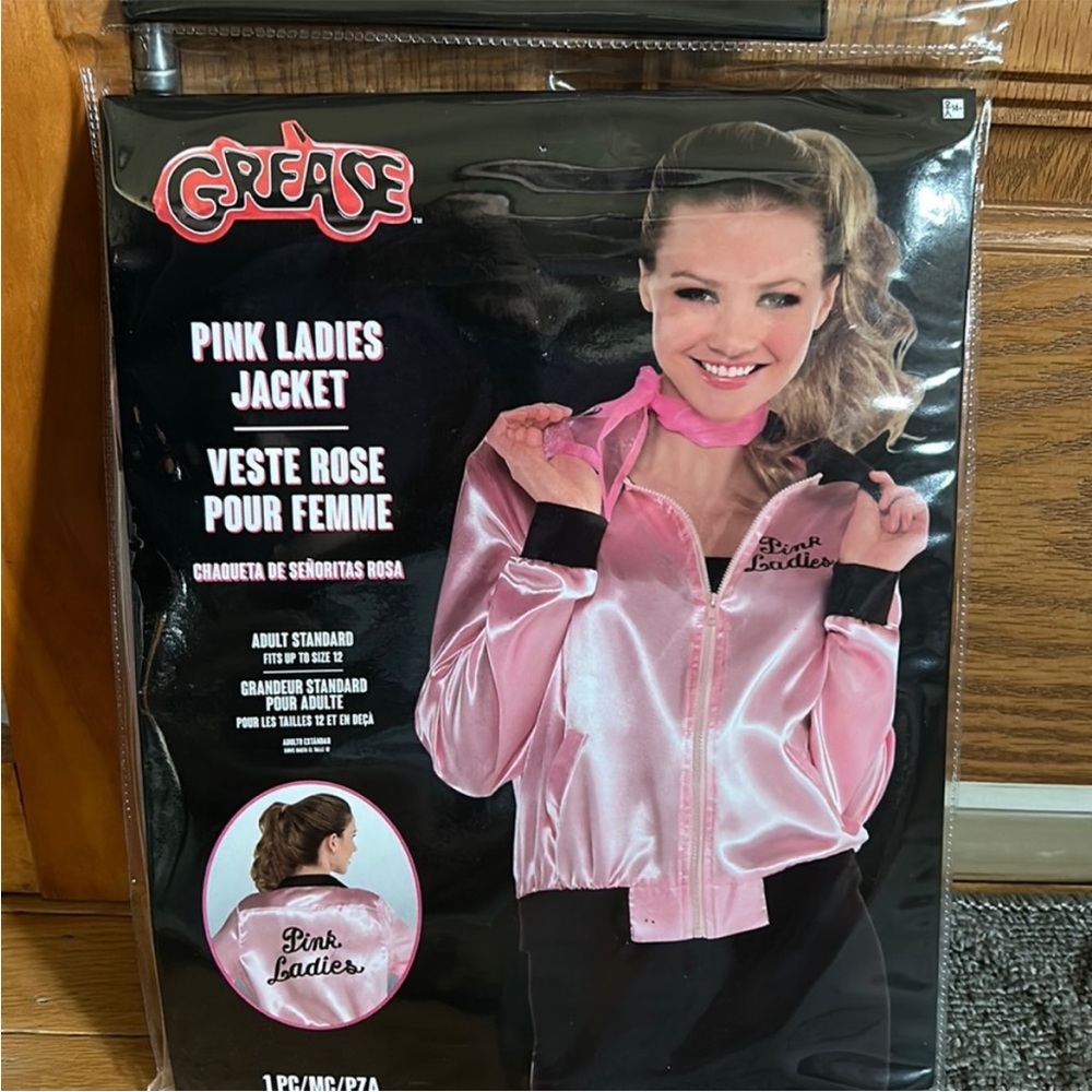 NWT Grease Pink Ladies Jacket Adult Standard Halloween Costume Jacket